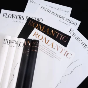 กระดาษห่อช่อดอกไม้แบบมีข้อความ กันน้ำ 20 แผ่น ขนาด 30x45 ซม.