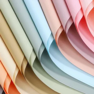 กระดาษห่อช่อดอกไม้กันน้ำ 20 แผ่น สีพื้นและทูโทน สไตล์เกาหลี