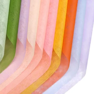 กระดาษห่อช่อดอกไม้ผ้าฝ้ายสีพื้น ขนาด 48x48 ซม. แพ็ค 28 แผ่น