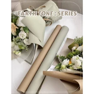 กระดาษจัดช่อดอกไม้โทนเอิร์ทโทน แบบหนาทึบ กันน้ำ 100%