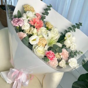 ช่อดอกไม้พาสเทลหวานละมุนหรู