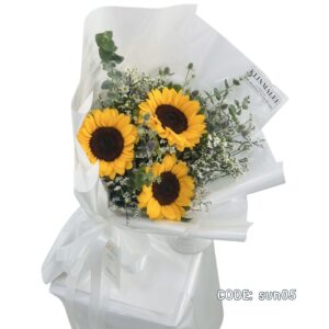 ช่อทานตะวันแสงสดใสบริสุทธิ์