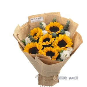 ช่อทานตะวันวินเทจโทนละมุน